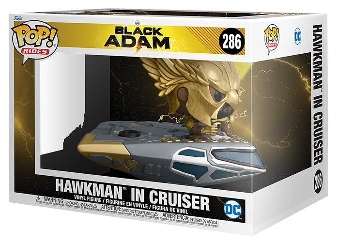 FUNKO POPS Rides Black Adam Hawkman in Cruiser 286
