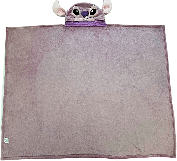Coperta in Pile con Cappuccio Disney Stitch Angel