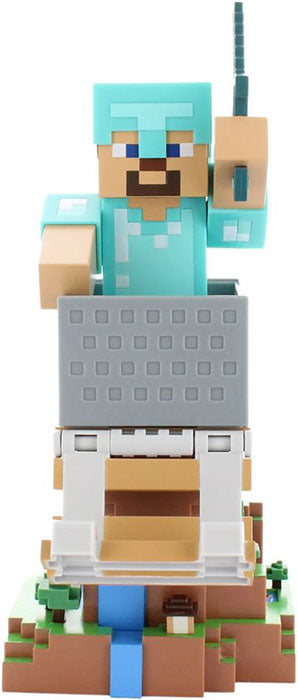 CABLE GUYS Minecraft Steve Con Armatura In Diamante