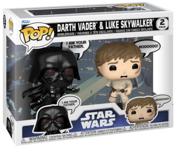 FUNKO POPS Star Wars Darth Vader & Luke Skywalker 2 Packs