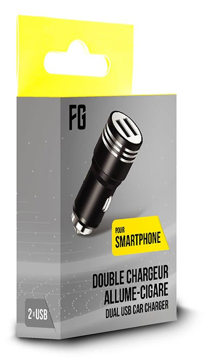 FREAKS Auto-Netzteil 2 USB-Steckplätze 2,1A/5V Schwarz