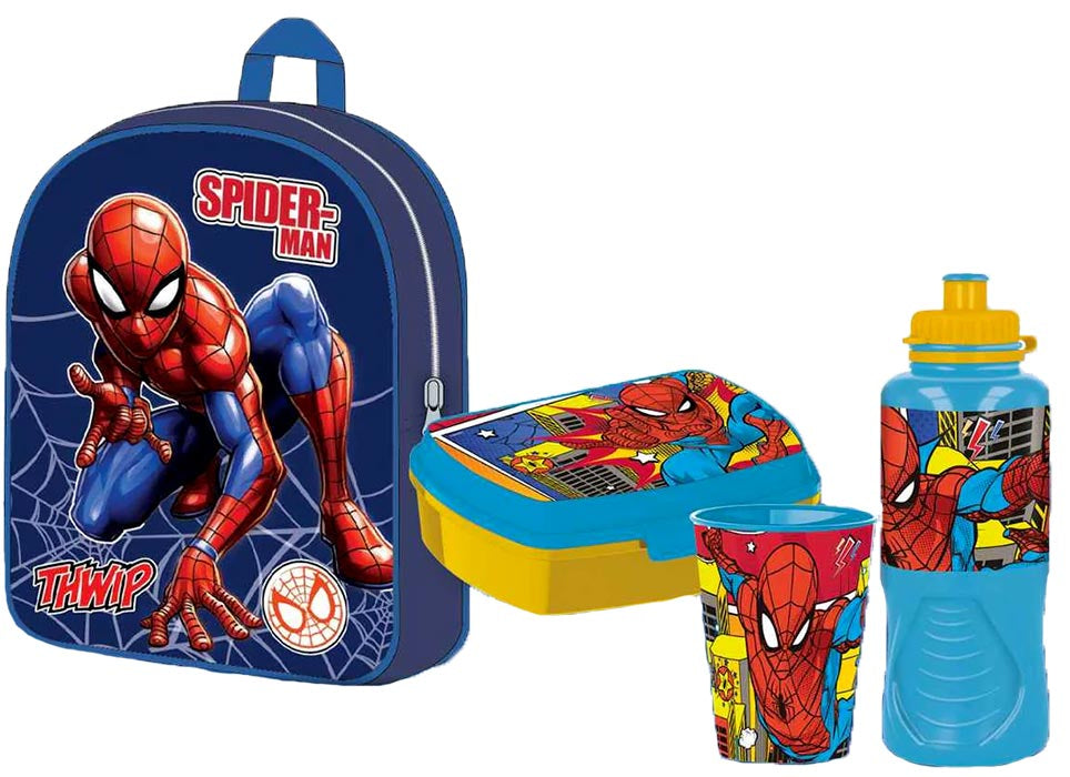 Basic-Rucksack für Kinder + 3-in-1-Spider-Man-Geschenkset