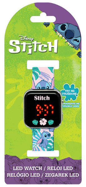 Orologio da Polso Digitale LED Disney Stitch Rosa