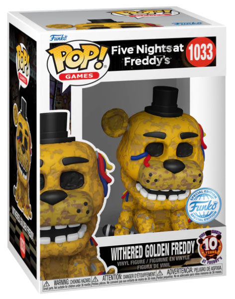 FUNKO POP FNAF 10th Withered Golden Freddy 1033