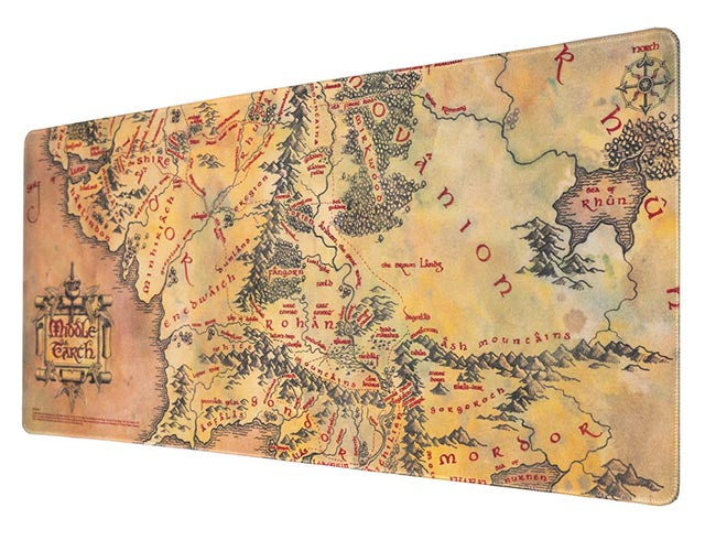 Schreibtischunterlage XL Herr der Ringe Karte Mittelerde
