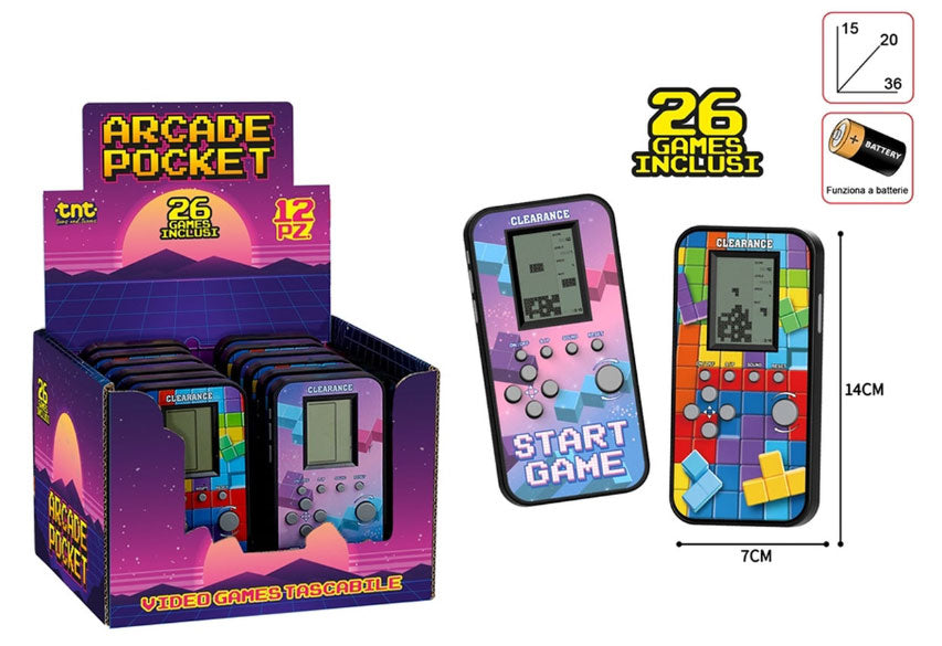 Arcade Pocket 26 Games 1pz Assortimento