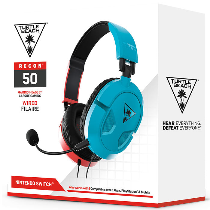 TURTLEBEACH Kabelgebundene Gaming-Kopfhörer Recon 50 Blau Rot