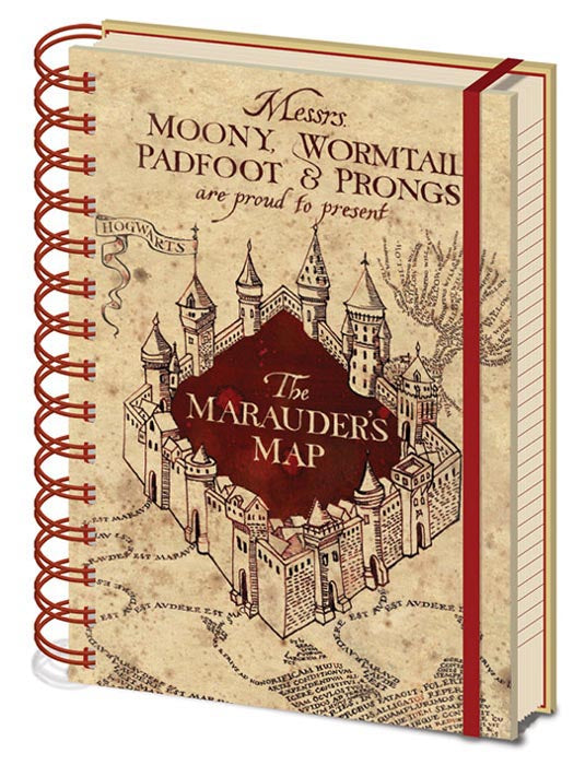 Harry Potter A5 Agenda Karte des Rumtreibers