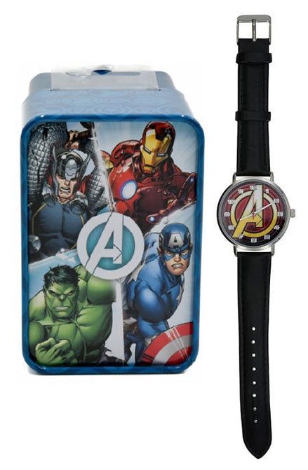 Orologio da Polso Analogico Marvel Avengers Cinturino Pelle