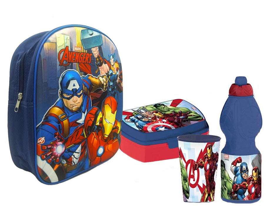 Zaino 3D Bambino + Gift Set 3 in 1 Marvel Avengers