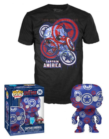 FUNKO TEE+POP Marvel Patriotic Age Captain America M
