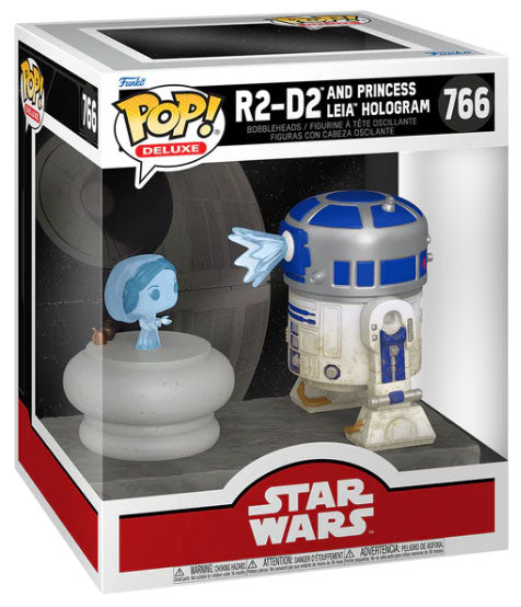 FUNKO POPS Star Wars R2-D2 and Princess Leia Hologram 766