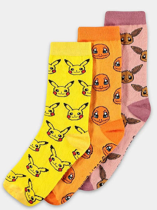 Calzini 3 Paia Pokemon Crew 35/38
