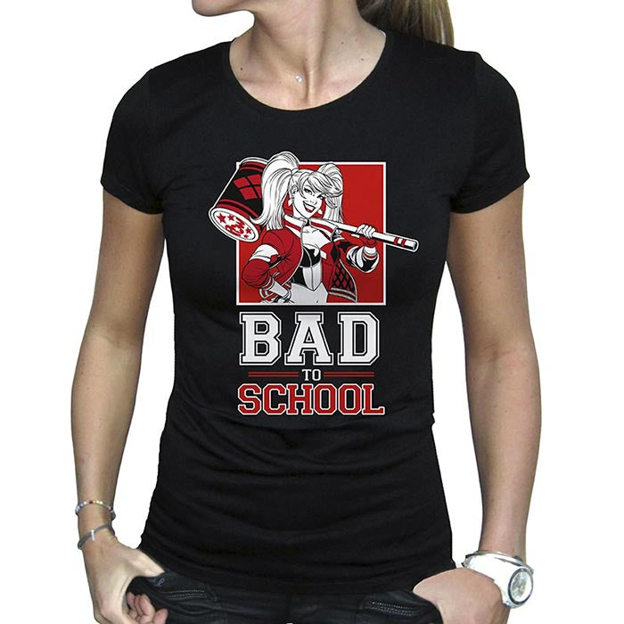 Harley Quinn Bad to School T-Shirt Damen L