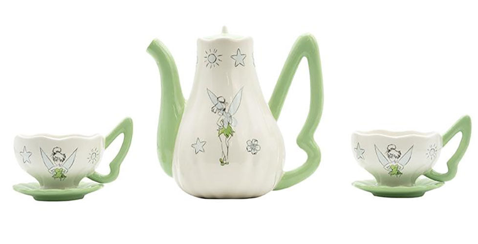 Peter Pan Tinker Bell Teapot + 2 Cups Set