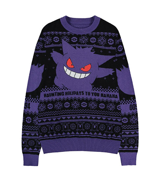 Maglione Natale Pokemon Gengar Haunting Holidays XXL