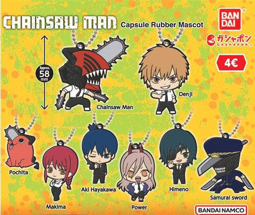 GASHAPON Chainsaw Man Capsule Rubber Mascot 1 Pallina