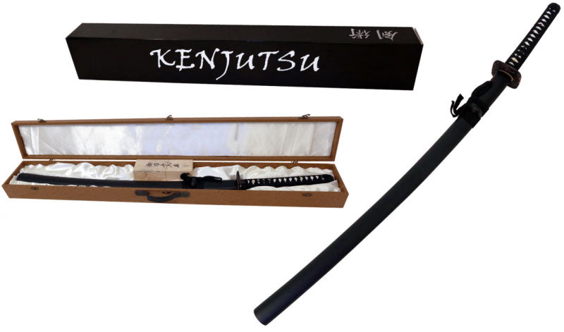 Katana Non Affilata Kenjutsu da Pratica Tsuba Quadrata + Kit