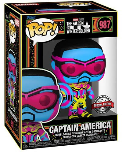 FUNKO POPS The Falcon & WS Captain America Blacklight 987