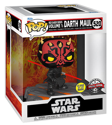 FUNKO POPS Star Wars Red Saber Series V1 Darth Maul GLOW 520