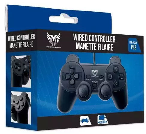 FREAKS PS2-Controller, kabelgebunden, Schwarz V2