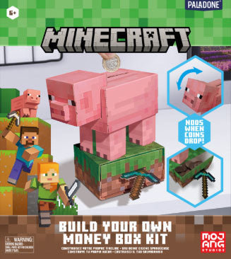 Paladone Salvadanaio Minecraft Pig Card Build Your Own