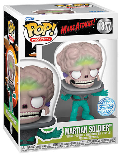FUNKO POP Mars Attacks! Martian Soldier w/Brain w/Chase 1877
