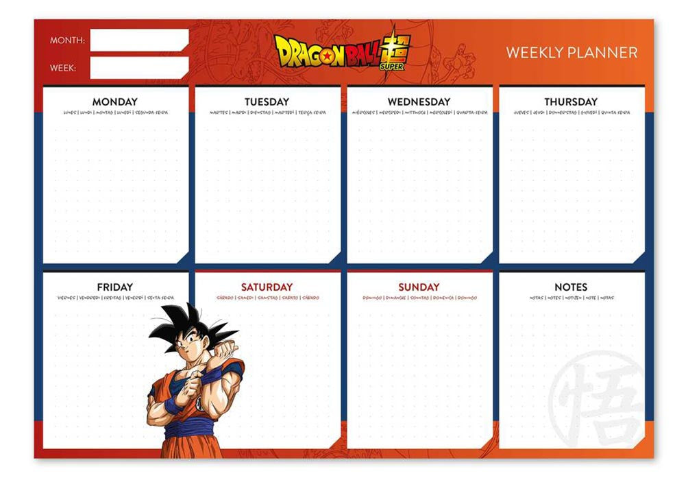 Planner A4 da Scrivania Dragon Ball