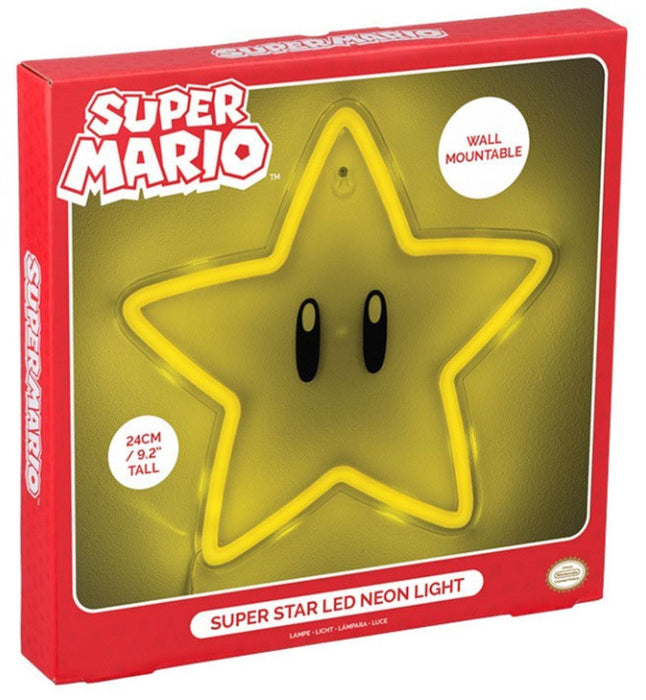 Paladone Super Mario Super Star Neon-Wandlampe