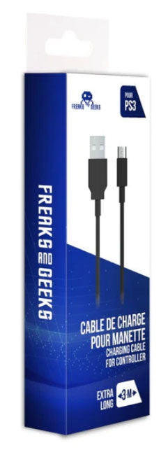 FREAKS PS3 Ladekabel USB-A auf Mini USB 3m