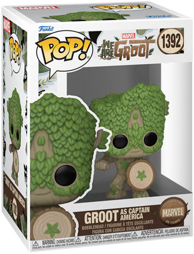 FUNKO POP Marvel 85th We Are Groot as Captain America 1392