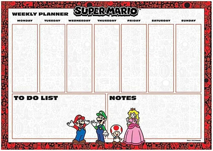 Super Mario A4-Tischplaner