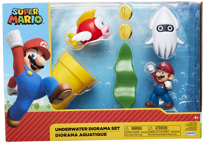 Super Mario Underwater Diorama Set 5pcs