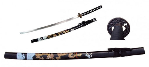 Katana Non Affilata Drago di Lijiang Nera-0