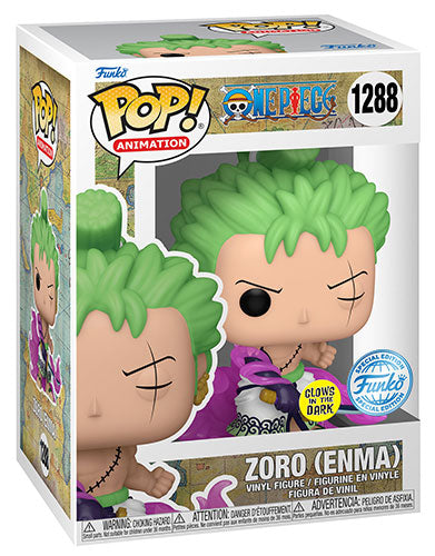 FUNKO POPS One Piece Roronoa Zoro w/Enma GLOW 1288