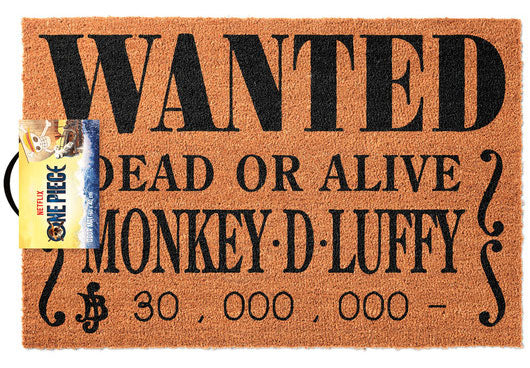 Zerbino One Piece Wanted Dead or Alive Monkey D.Luffy