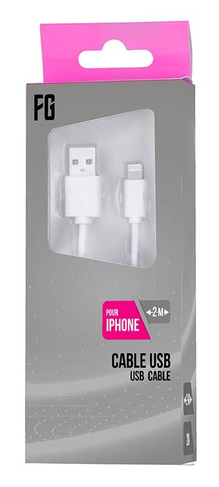 FREAKS Ladekabel für iPhone 5/6/7/8/X Weiß 1m