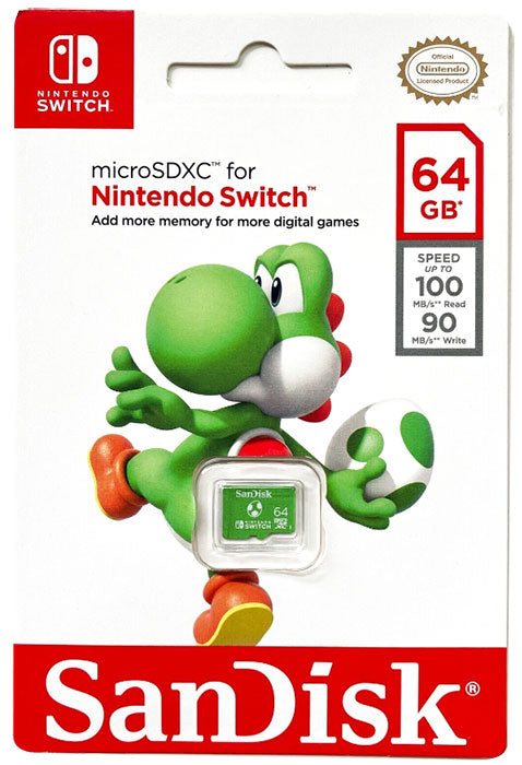 SanDisk Micro SD XC I 64GB Nintendo Switch Yoshi-0