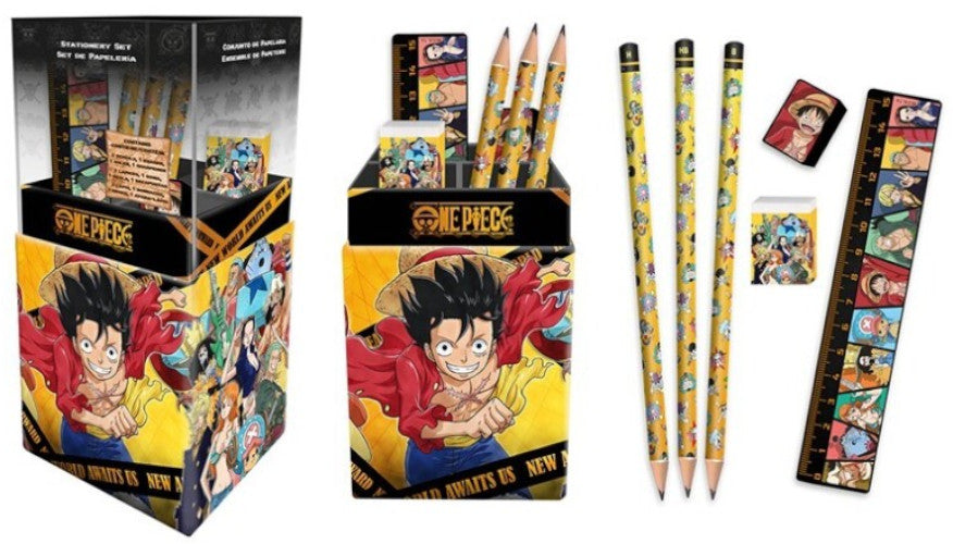One Piece The New World Schreibwarenset mit Stifthalter