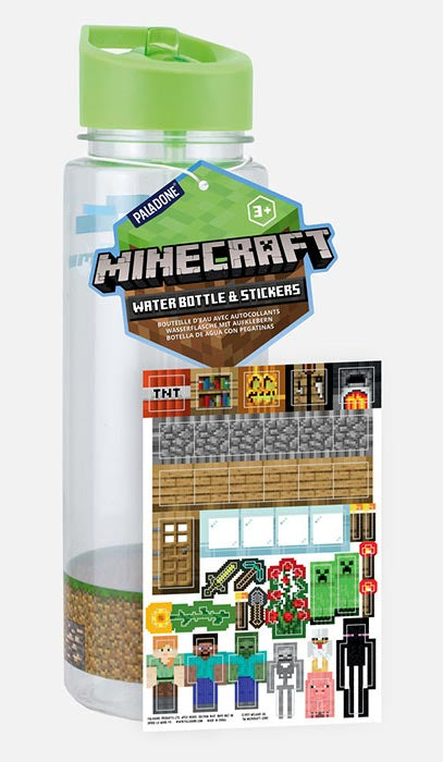 Paladone Bottiglia + Stickers Minecraft