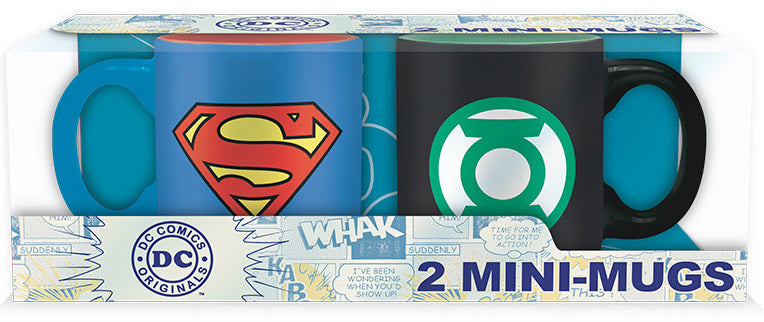 Set of 2 Superman & Green Lantern Mini Mugs