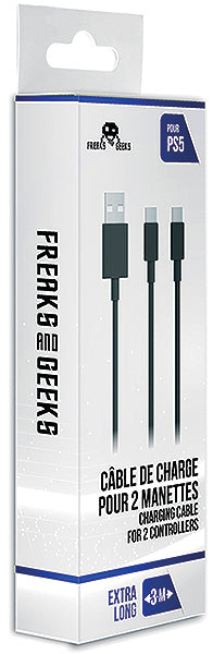 FREAKS PS5 Dual-Ladekabel USB-A auf USB-C 3m