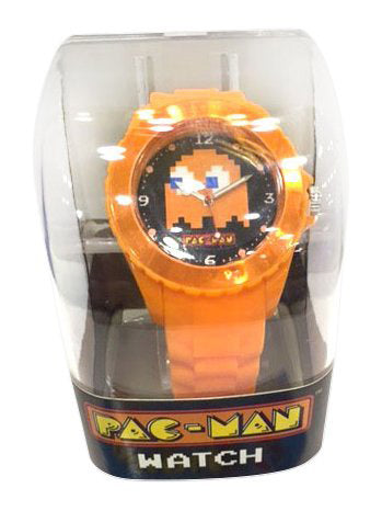 Pac-Man Orange Analog-Armbanduhr