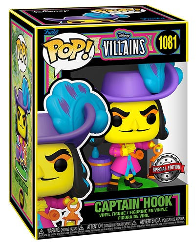 FUNKO POP Disney Villains Captain Hook Blacklight 1081