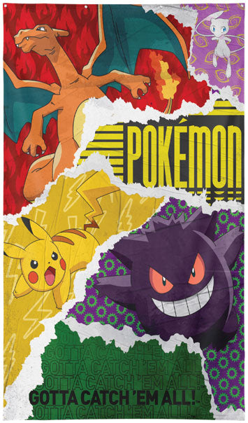 Wall Decor Pokemon Gotta Catch' Em All! 125x85cm