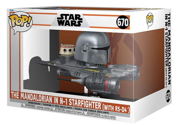 FUNKO POPS Star Wars The Mandalorian in N-1 Starfighter 670-0