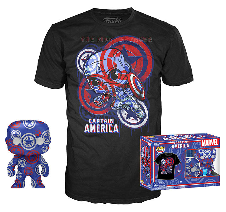 FUNKO TEE+POP Marvel Patriotic Age Captain America L
