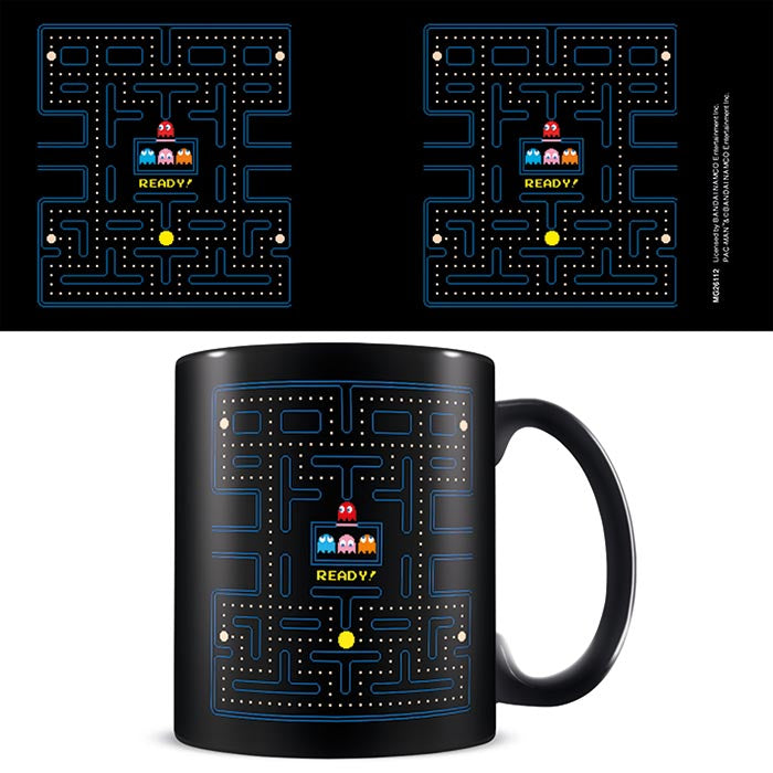 Pac-Man Schwarzes Labyrinth Tasse