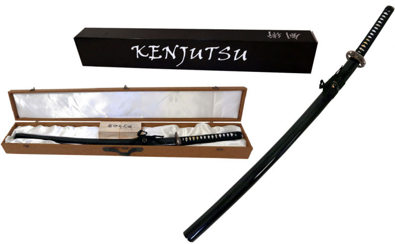 Katana Non Affilata Kenjutsu da Pratica Tsuba Rotonda + Kit