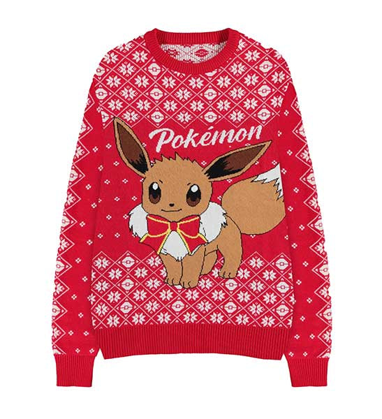 Maglione Natale Pokemon Eevee Red XS